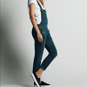 Free people denim overalls skinny